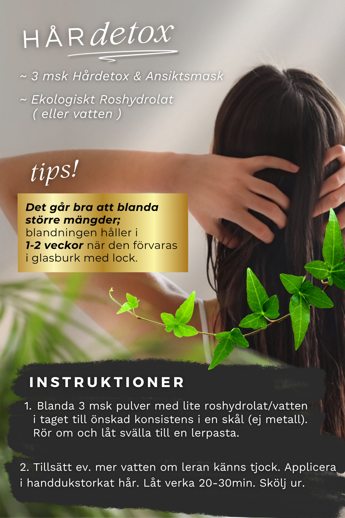 Hårdetox & Ansiktsmask, perfekt när du är ny med naturlig hårvård