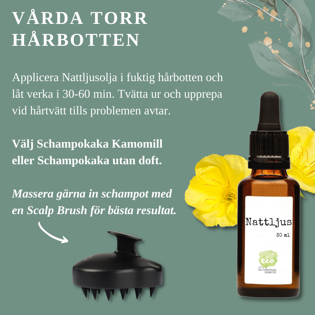 Nattljusolja EKO, kallpressad, perfekt för torr hud och hårbotten