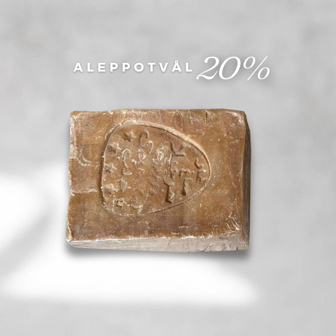Äkta Aleppotvål med 20% lagerbärsolja