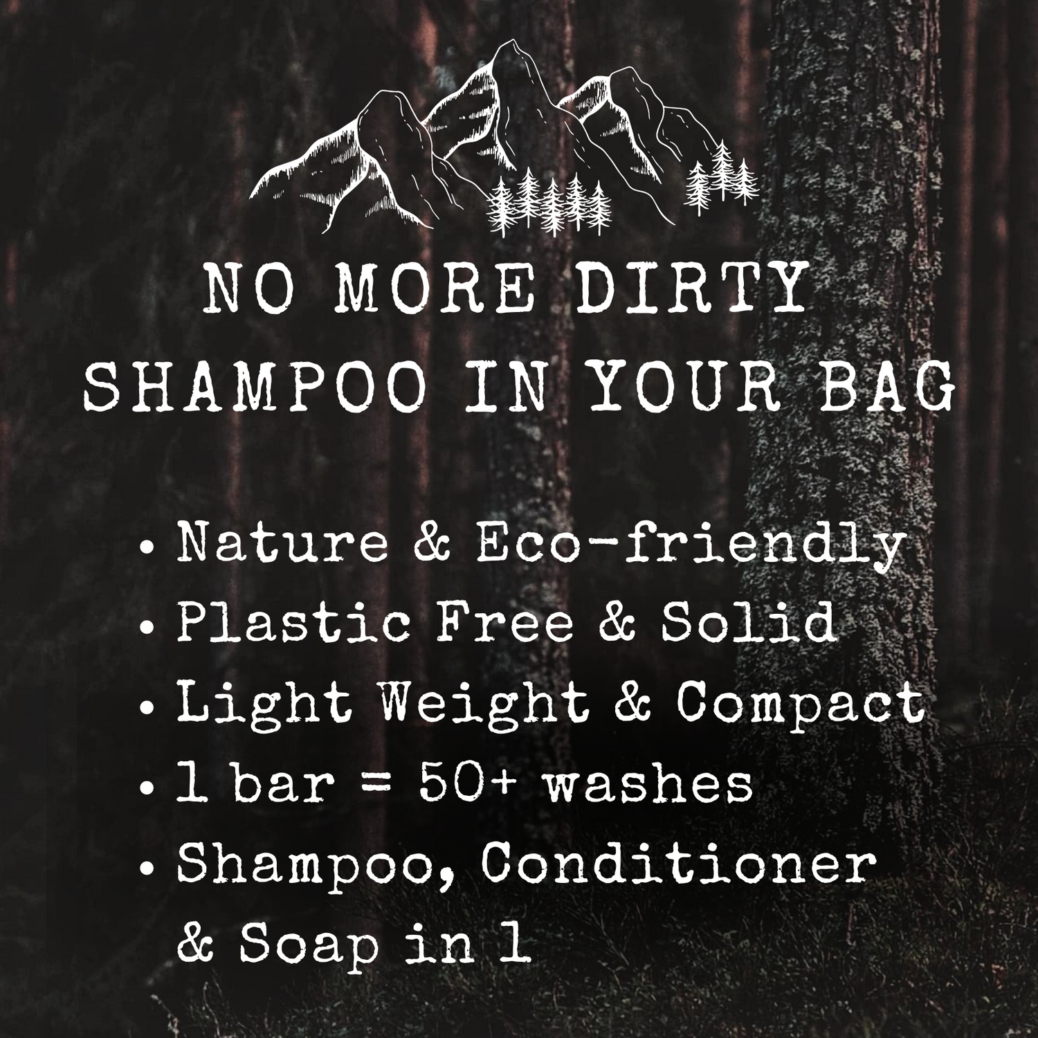 Outdoor Shampoo 70 g, 3 in 1: Schampo, Balsam & Tvål (Schampokaka Sensitive)