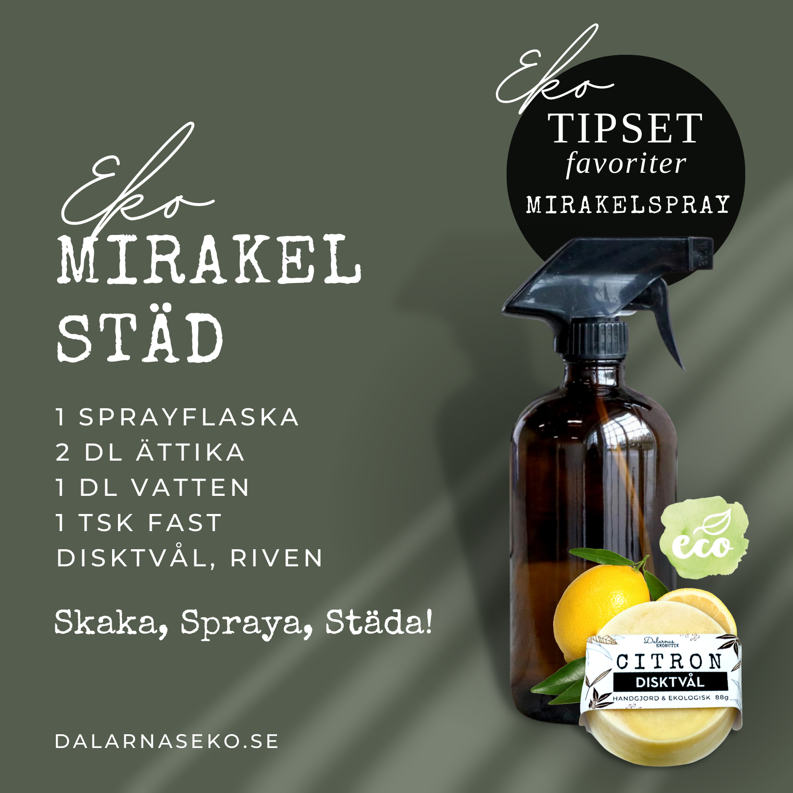 SPRAYFLASKA I GLAS - MOCCA  - 480 ML