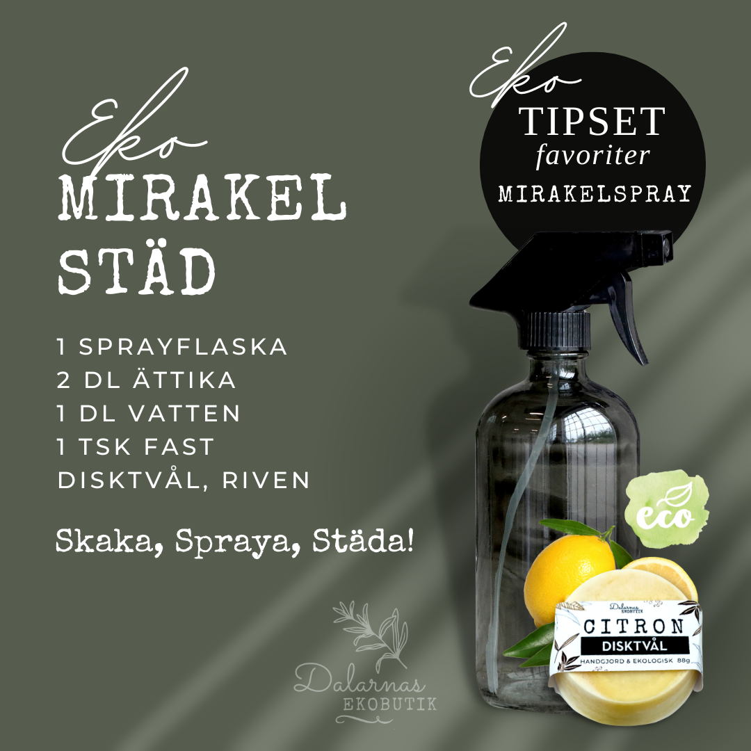 Recept mirakelspray ättika, vatten, disktvål. Fönsterputs, ekologiskt och giftfritt rengöringsmedel. EKO-tipset!